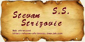 Stevan Strizović vizit kartica